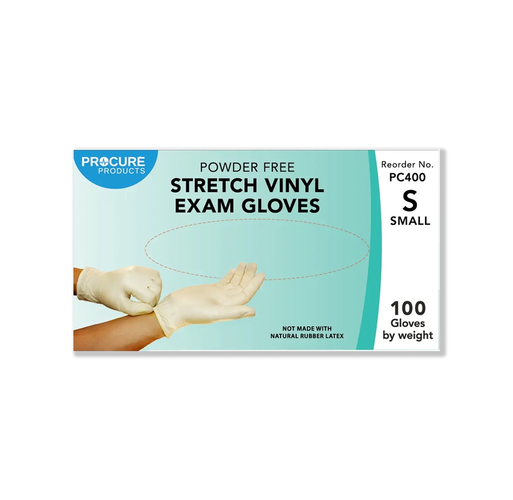 ProCure Vinyl Exam Gloves, L 