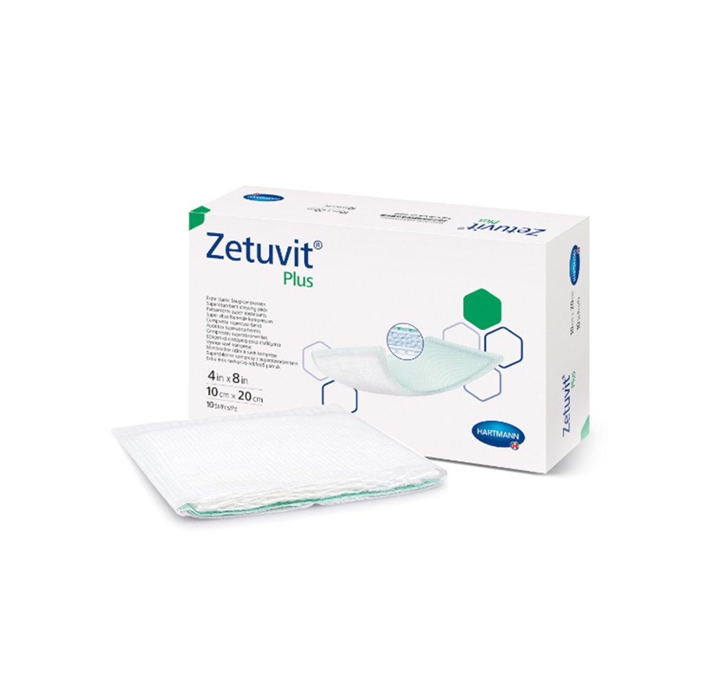 Hartmann Zetuvit Plus Super Absorbent Dressing, 4"x8" 