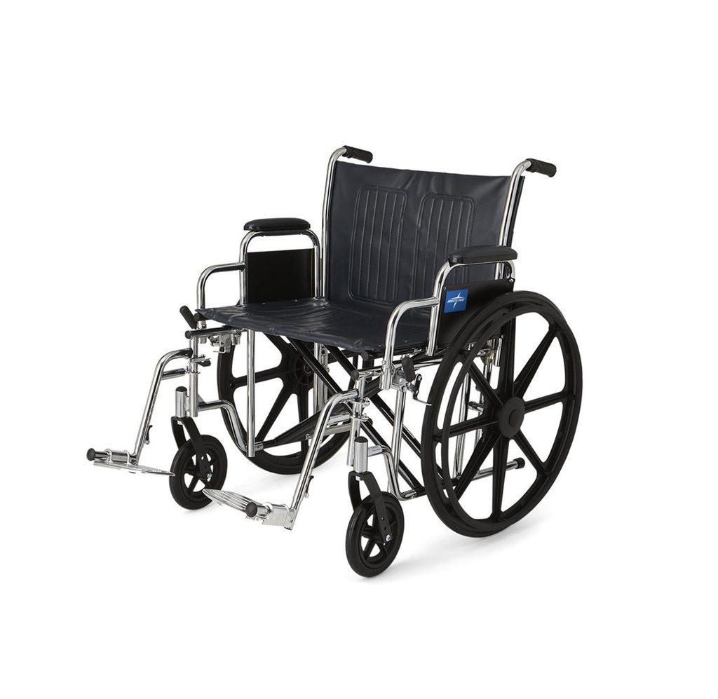 Medline Extra-Wide Wheelchair 22", 500Lb
