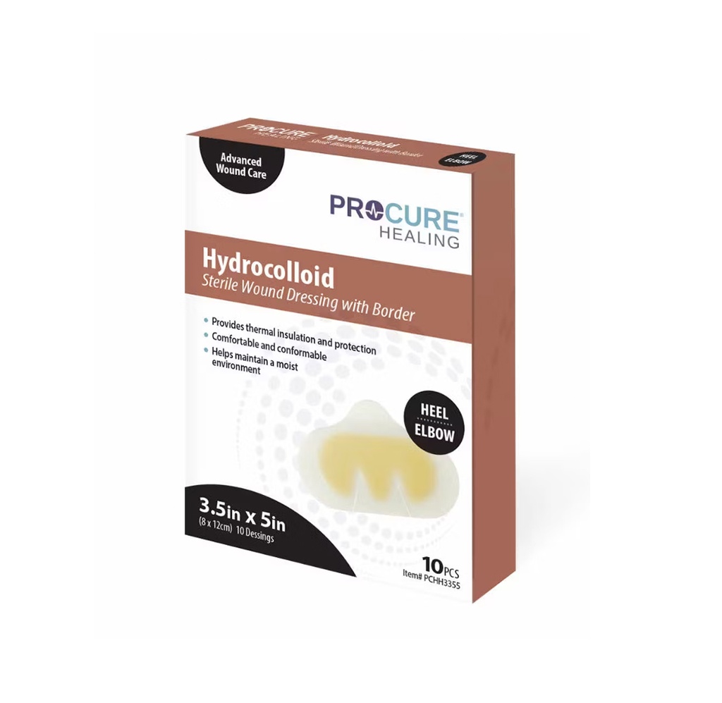 ProCure Hydrocolloid Bordered Dressing, 4”x4" 