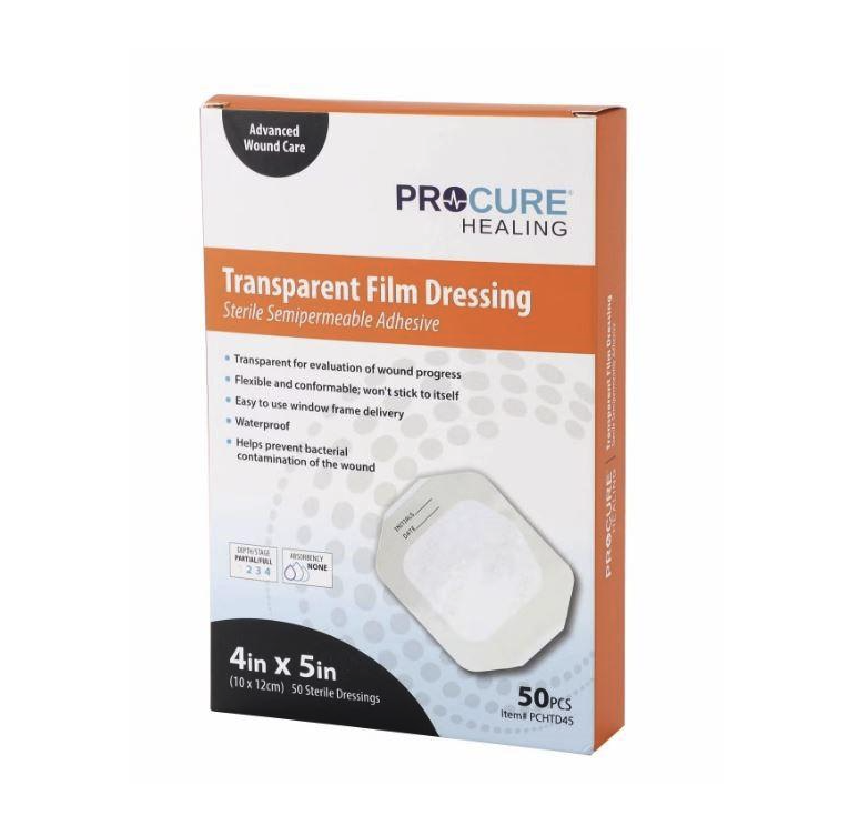 ProCure Healing Transparent Film Dressing, 4"x5"