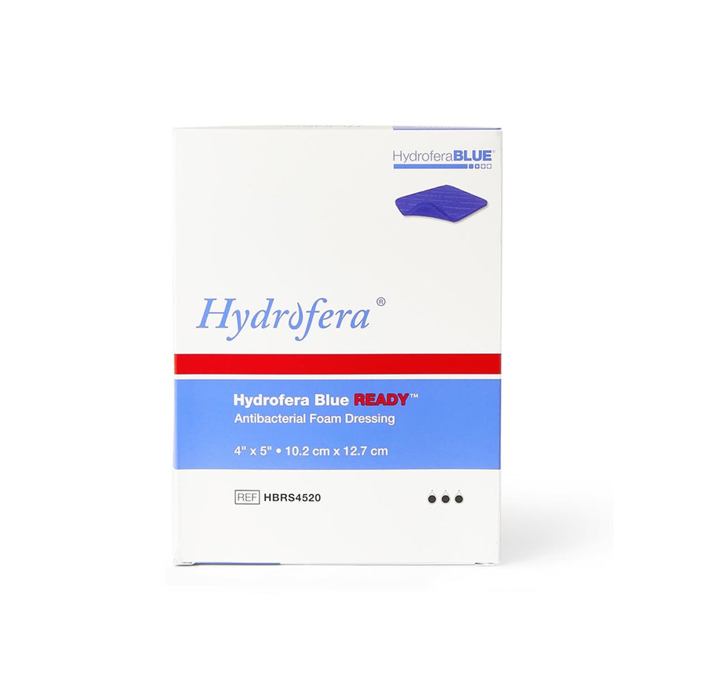 Hydrofera Blue Ready Antibacterial Foam Wound Dressing, 4"x5"