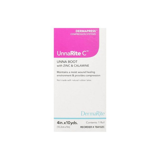[78410ZC] Dermarite UnnaRite Unna Boot With Zinc/Calamine 4"x10Yd