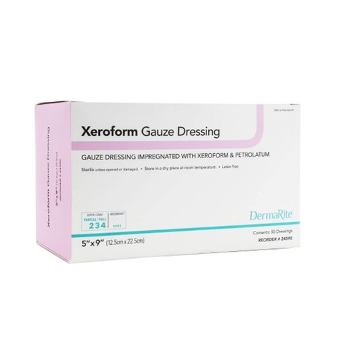 [24590] Dermarite Xeroform Impregnated Gauze Dressing 5”x9”