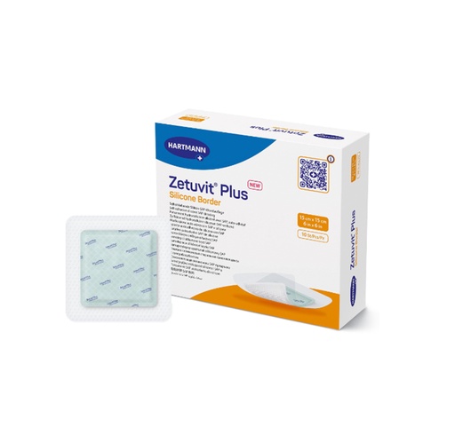 [413903] Hartmann Zetuvit Plus Silicone Bordered Super Absorbent Dressing, 6"x6"