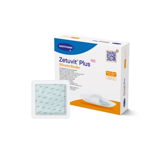 [413905] Hartmann Zetuvit Plus Silicone Bordered Super Absorbent Dressing, 8"x8" 