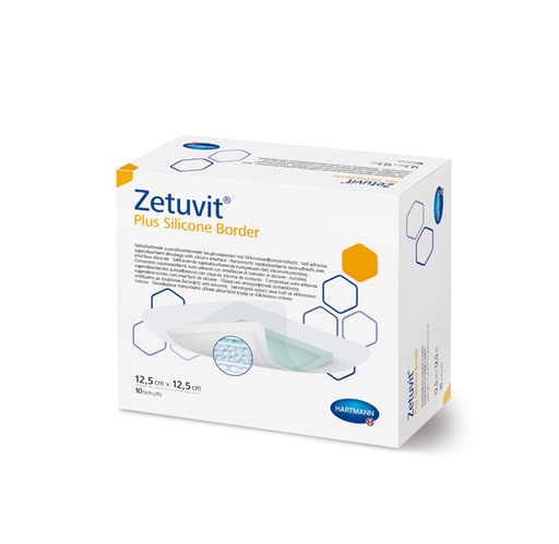 [413123] Hartmann Zetuvit Plus Silicone Bordered Super Absorbent Dressing, 8"x10" 
